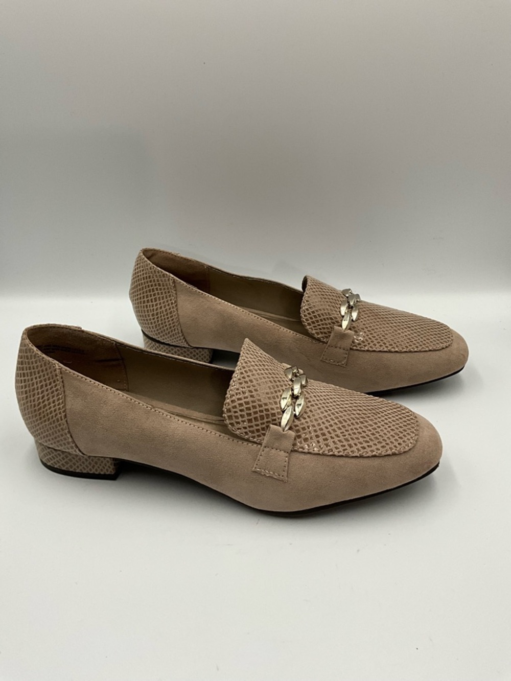 Karen Scott Loafers Size 11 Taupe Chain-Accent Loafers